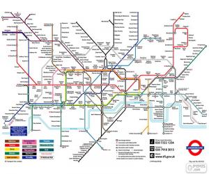 Puzzle Χάρτης Λονδίνο υπόγεια
